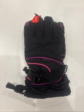 Head Kids Black and Pink Mittens
